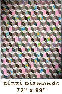 Dizzi Diamonds Quilt 72" x 99"