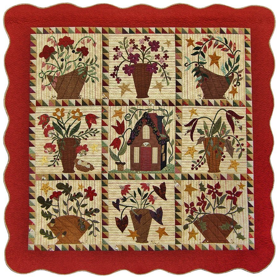 Cottage Garden Quilt 80" x 80" Cottage Garden Quilt