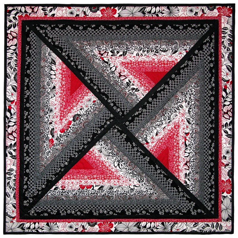 Red-Black Illusion quilt